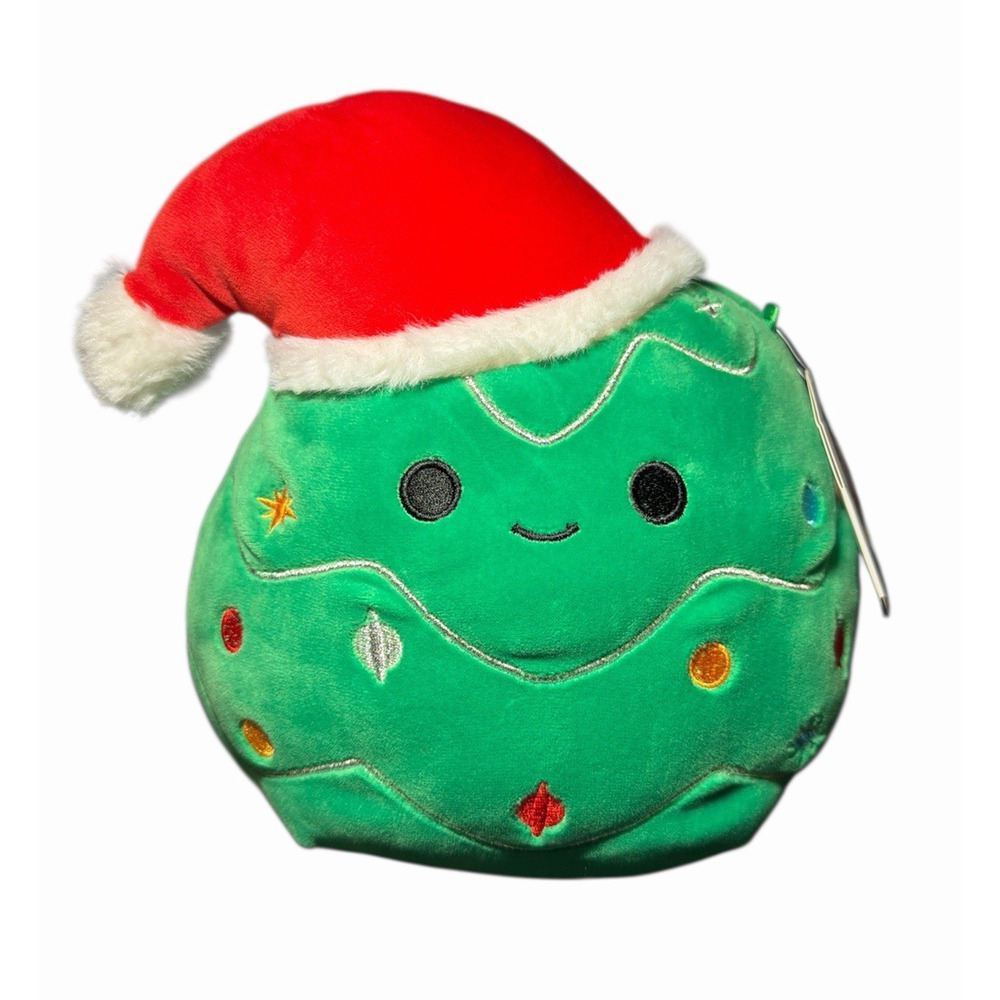 Squishmallows Carol the Christmas Tree with Santa Hat 10” Silver Tag New! Plush
